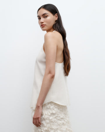 TWP Ivory Carrie's Tank in Cotton Silk Organza view 2