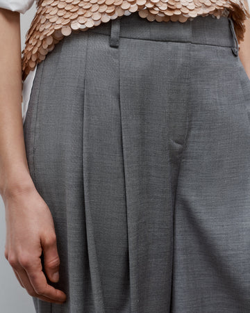 TWP Medium heather grey Next Didi Pant in Chintzed Wool view 2