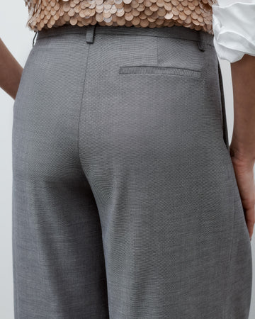 TWP Medium heather grey Next Didi Pant in Chintzed Wool view 6