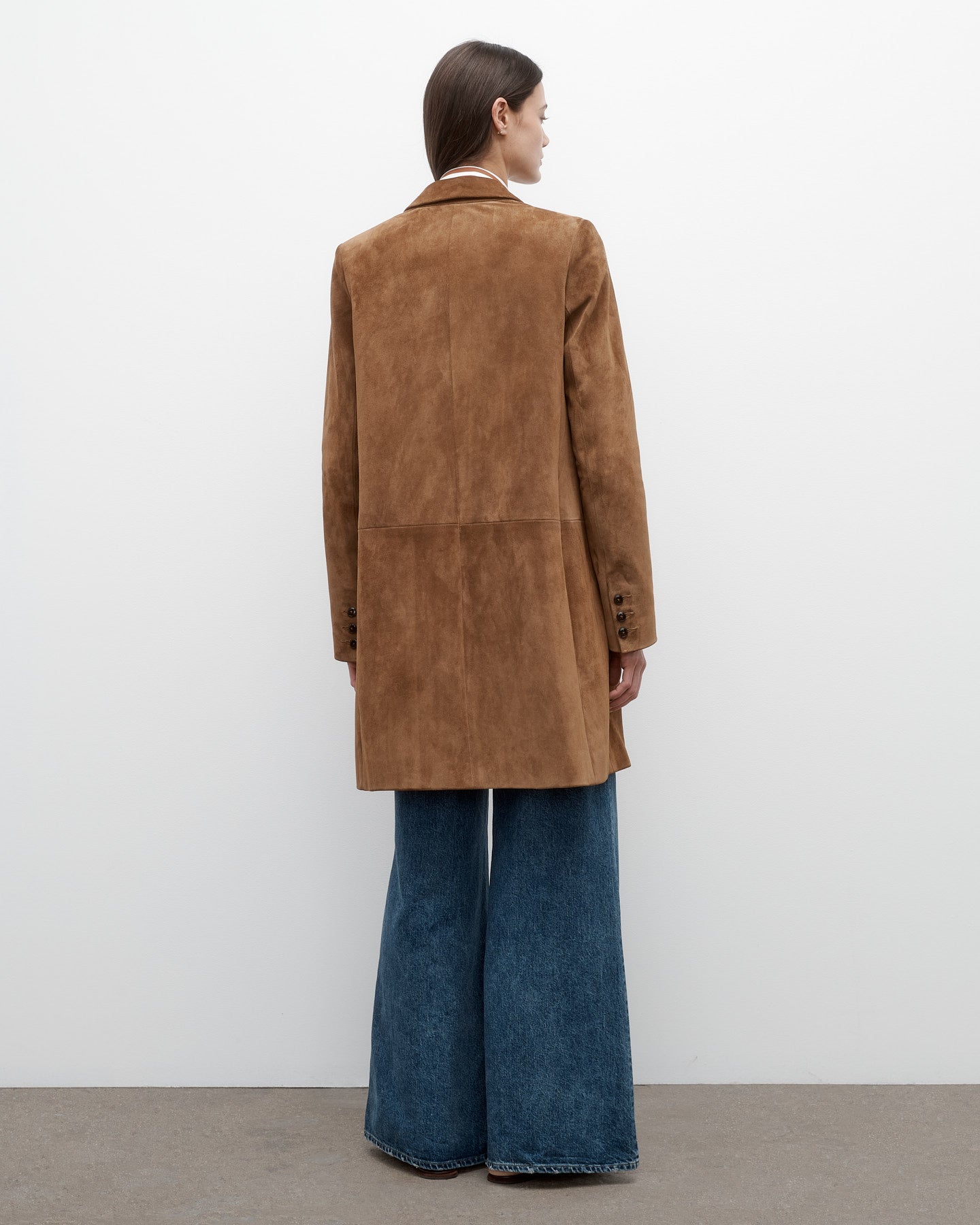TWP Martora Easy Car Coat in Heavy Suede view 7