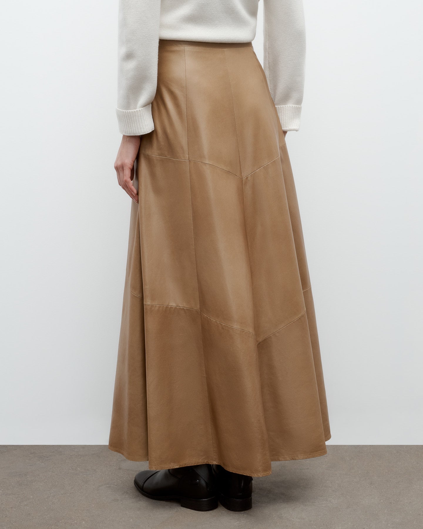 TWP Kelp Kennedy Skirt in Paper Leather view 5