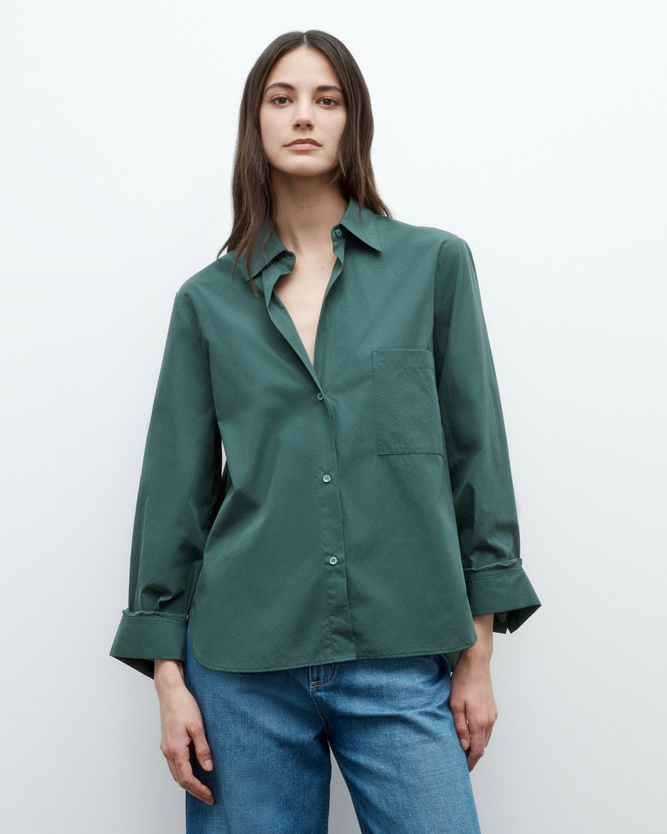 TWP Pine grove Next Morning Shirt in Super Compact Poplin view 1