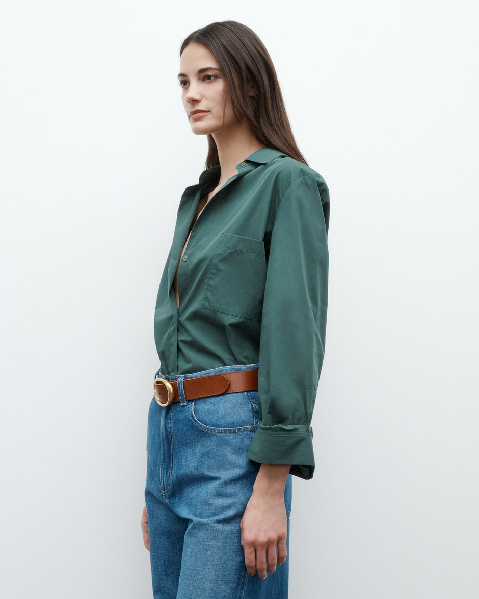 TWP Pine grove Next Morning Shirt in Super Compact Poplin view 5