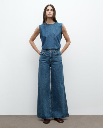 TWP Paris Tall Tiny Dancer Jean in Denim view 2