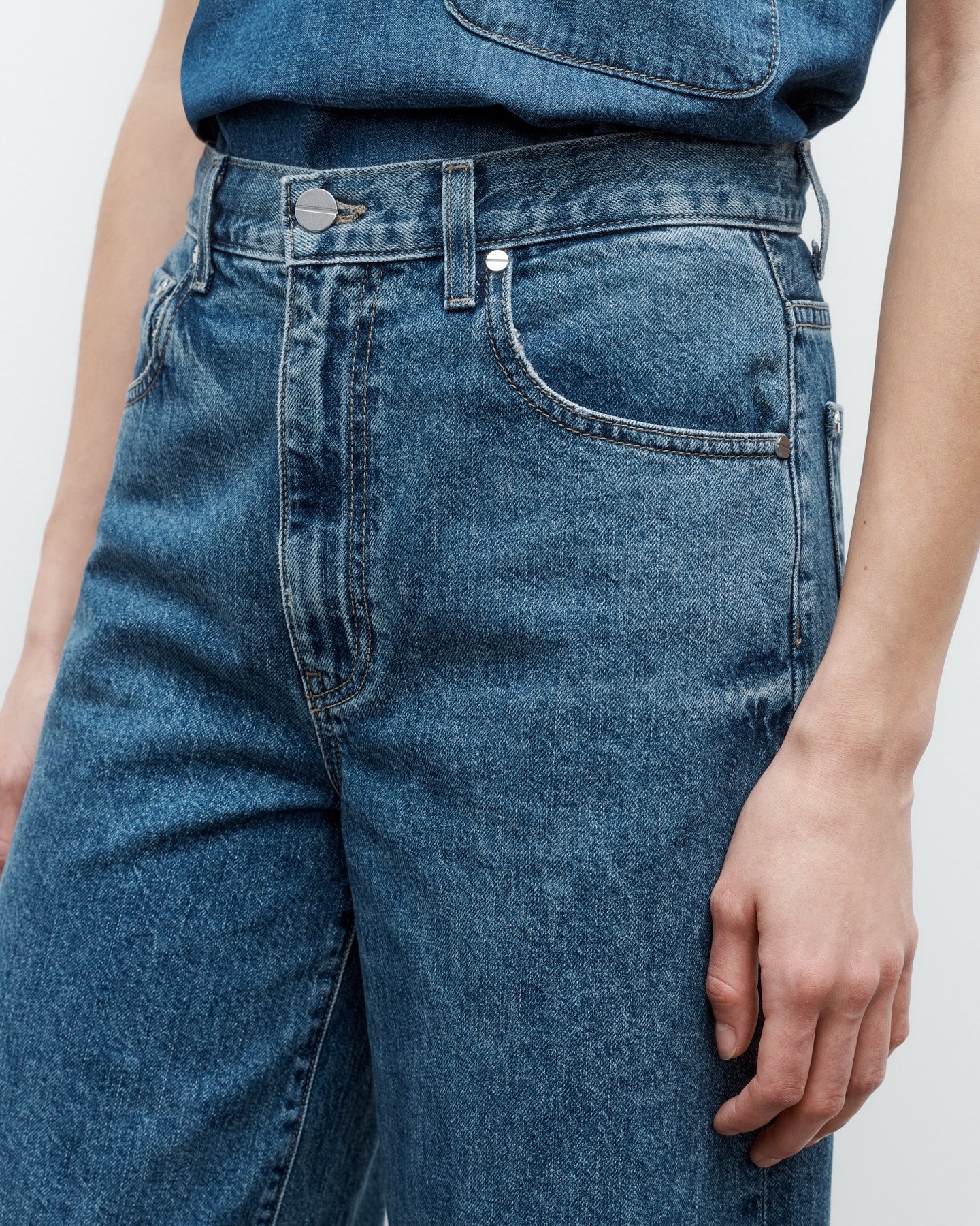 TWP Paris Tall Tiny Dancer Jean in Denim view 3