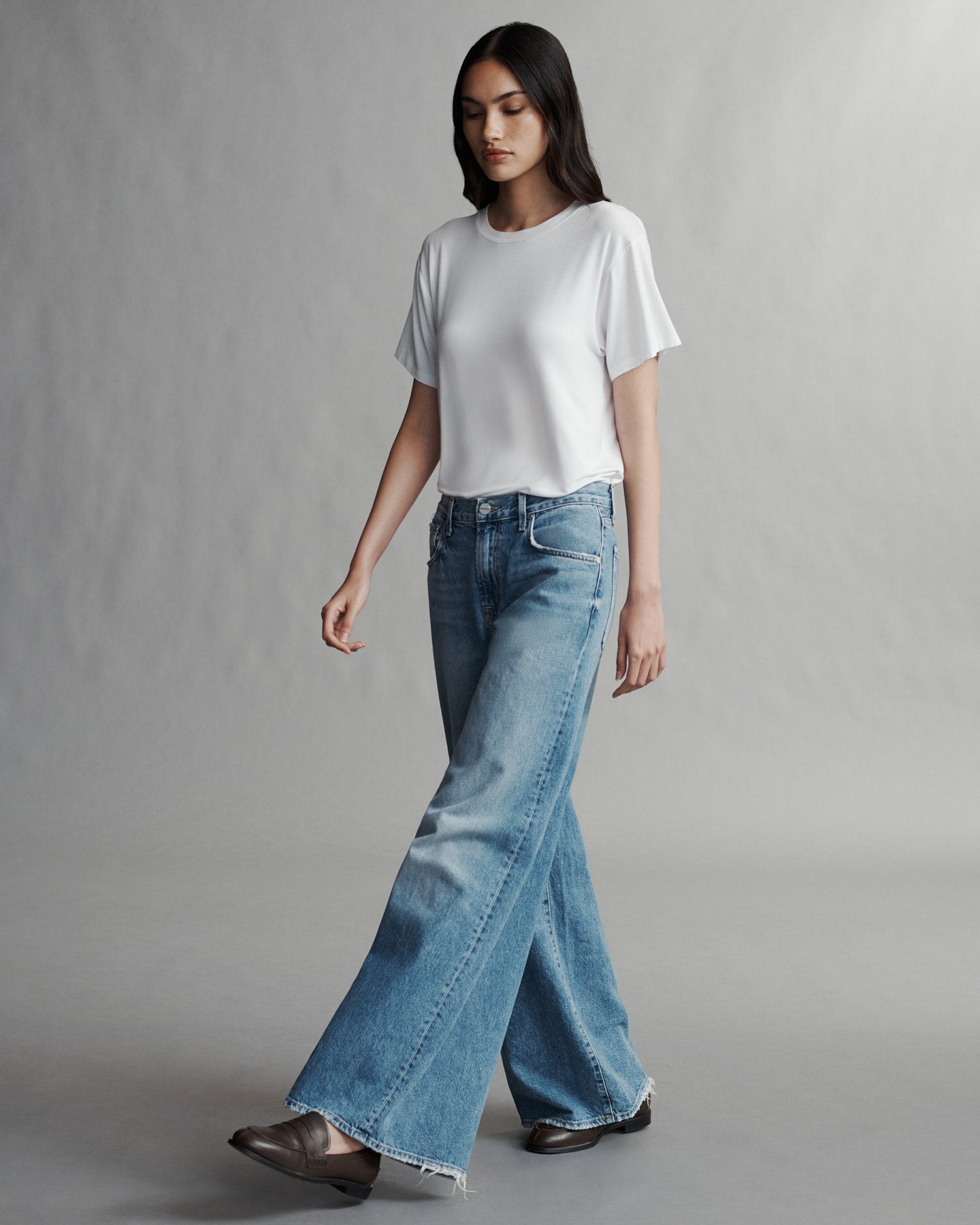 TWP Women s Tiny Dancer Wide Leg Jeans Vintage Wash Size 25