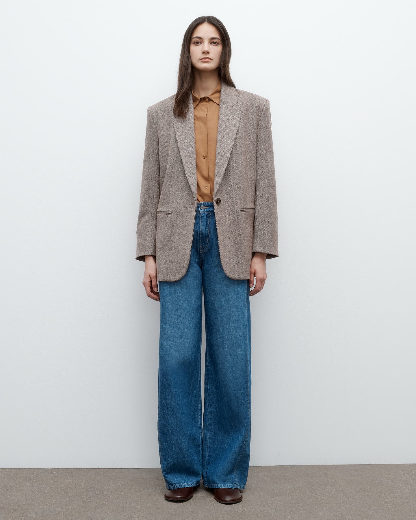 TWP Mustang / kelp Girl Boy Girl Blazer in Chevron Wool view 2