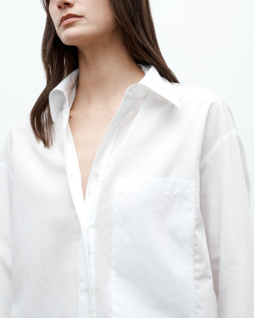 TWP White Sliding Doors Top in Superfine Cotton and Silk Organza view 3