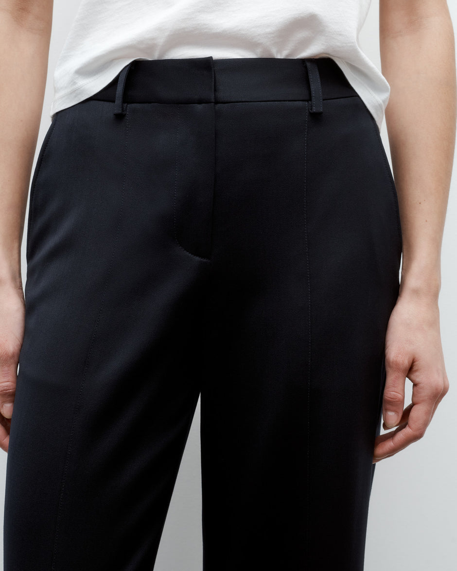 TWP Midnight Elizabeth St. Pant in Satin Faced Wool Suiting view 4