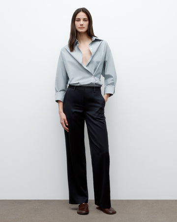 TWP Pinegrove / white Earl Shirt in Baroness Cotton Stripe view 4