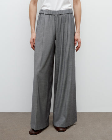 TWP Medium heather grey Eva Pant in Chintzed Wool view 1
