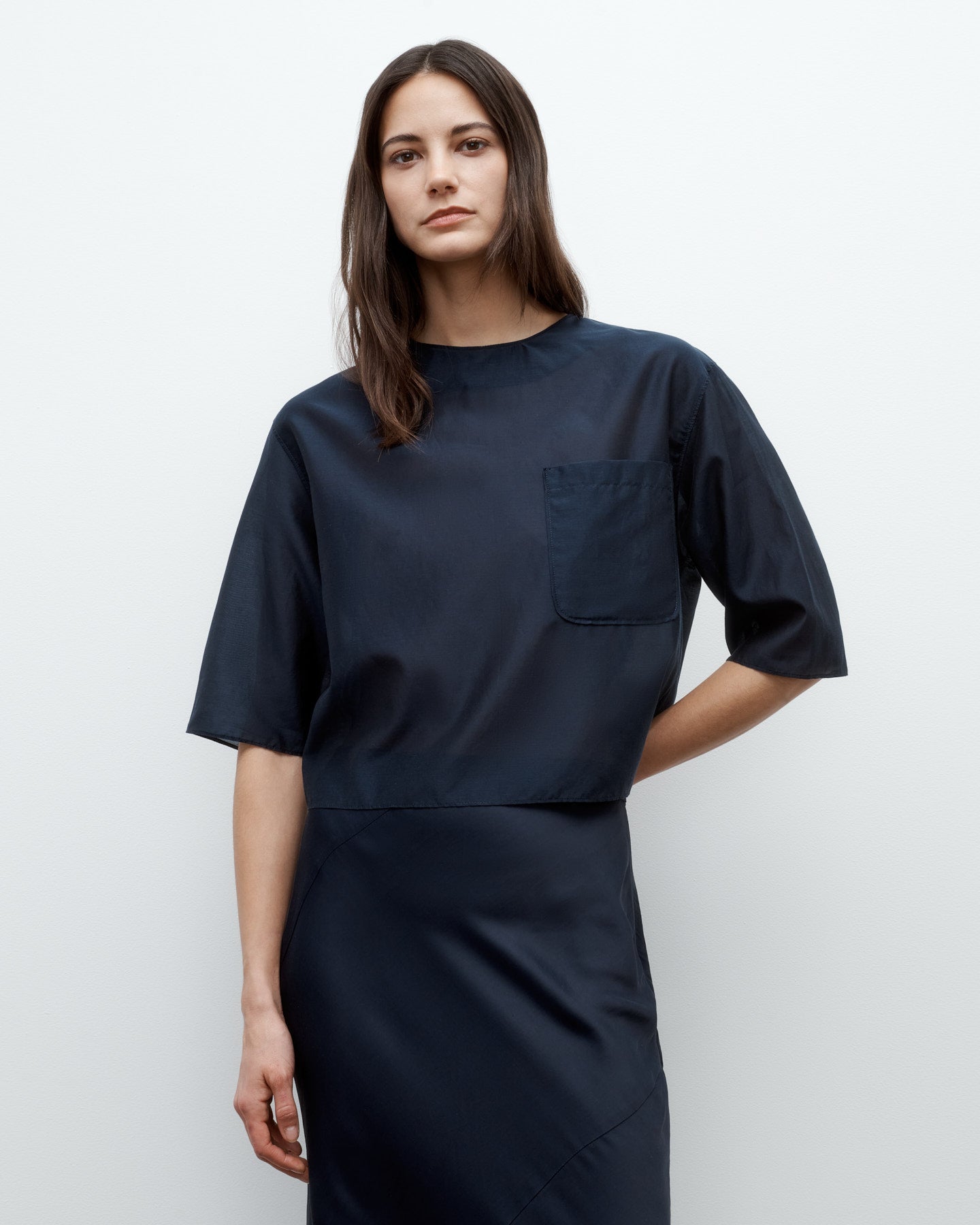 TWP Midnight New Ex T in Cotton Silk Organza view 1
