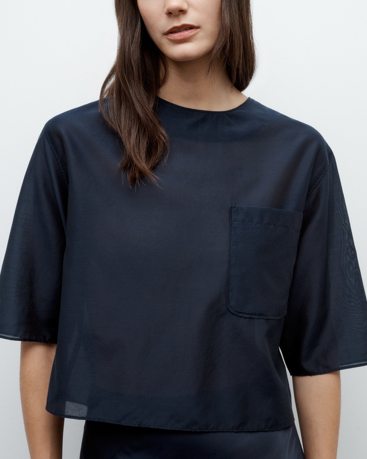 TWP Midnight New Ex T in Cotton Silk Organza view 3