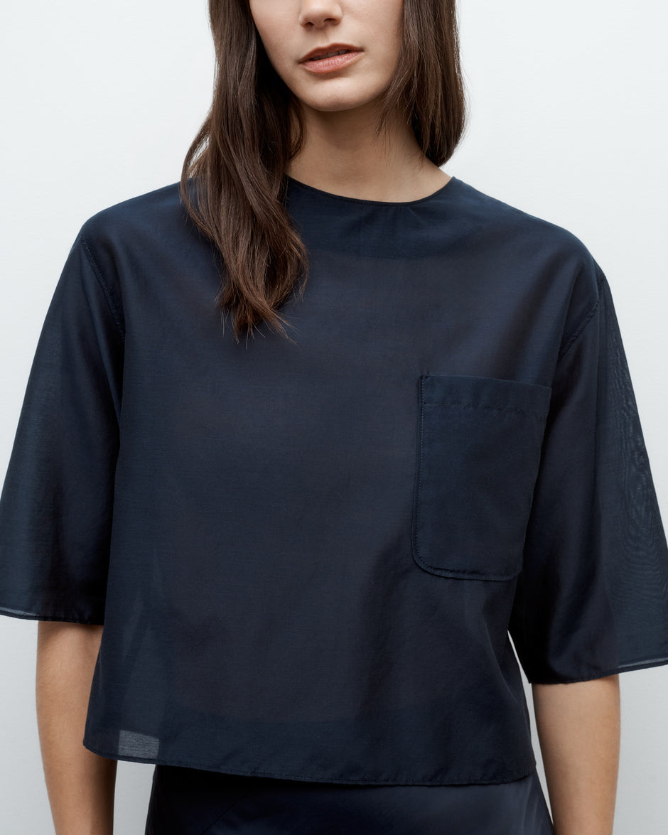 TWP Midnight New Ex T in Cotton Silk Organza view 3