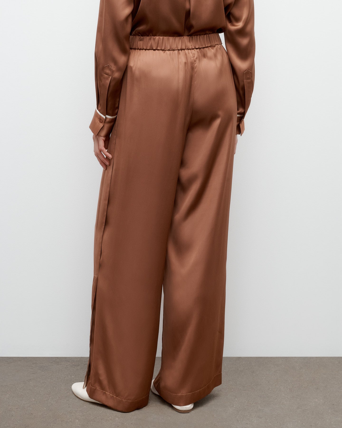 TWP Argan oil Eve PJ Pant in Shiny Satin view 5