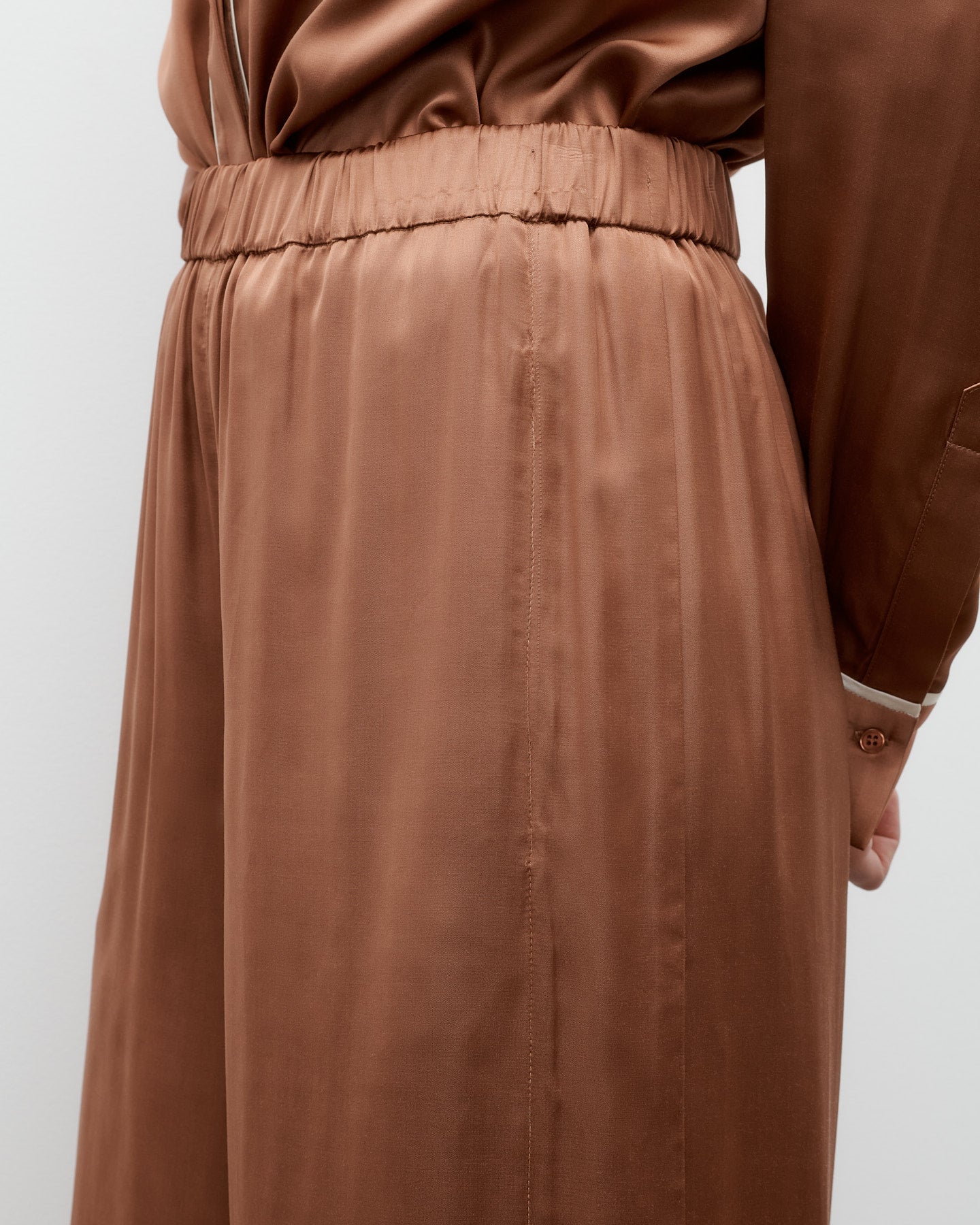 TWP Argan oil Eve PJ Pant in Shiny Satin view 3