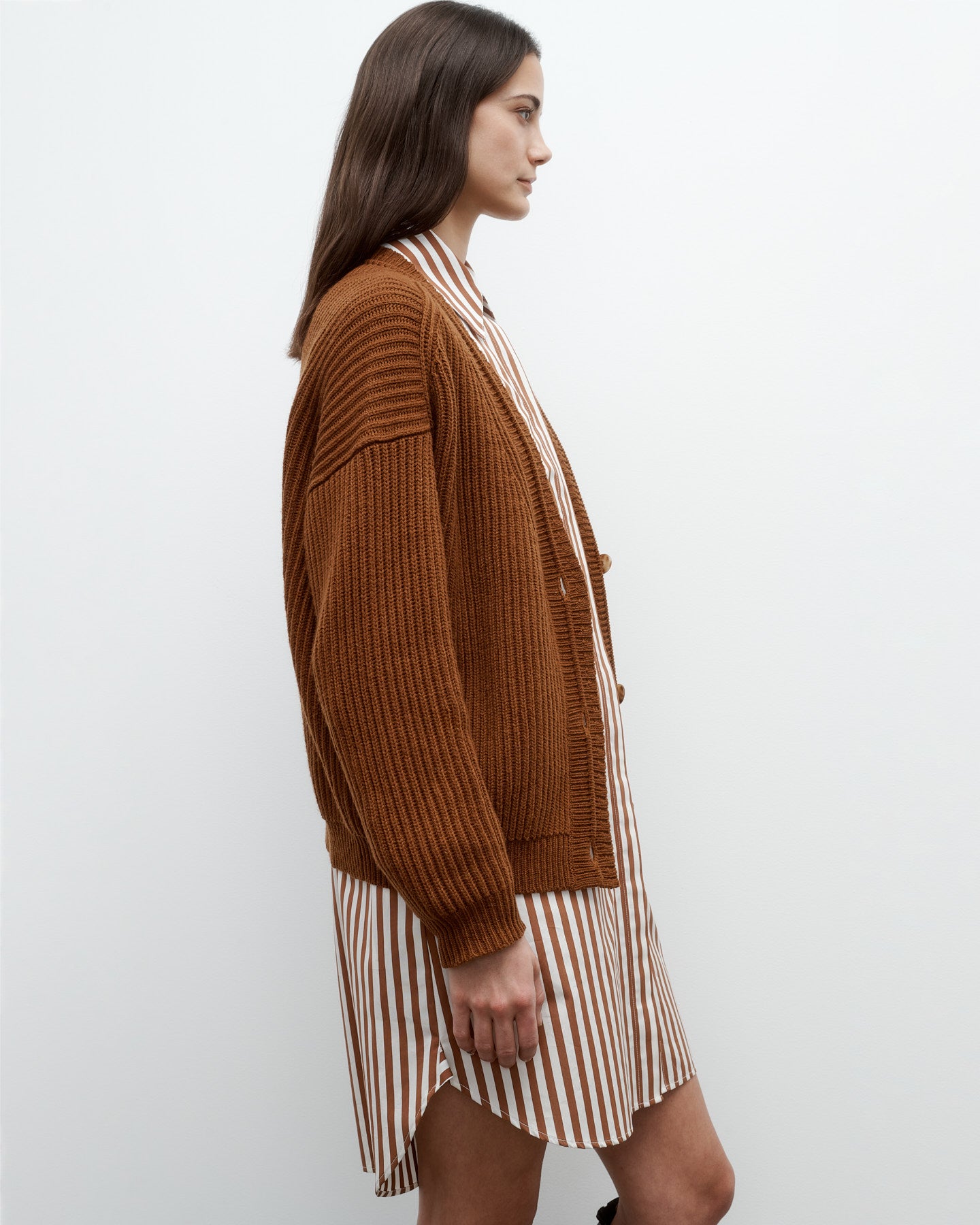 TWP Nut brittle Cardi in Italian Cashmere view 4