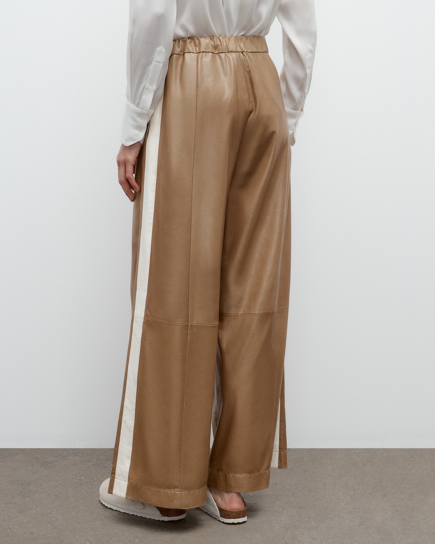 TWP Kelp / bone Eva Pant with Tux in Paper Leather view 5