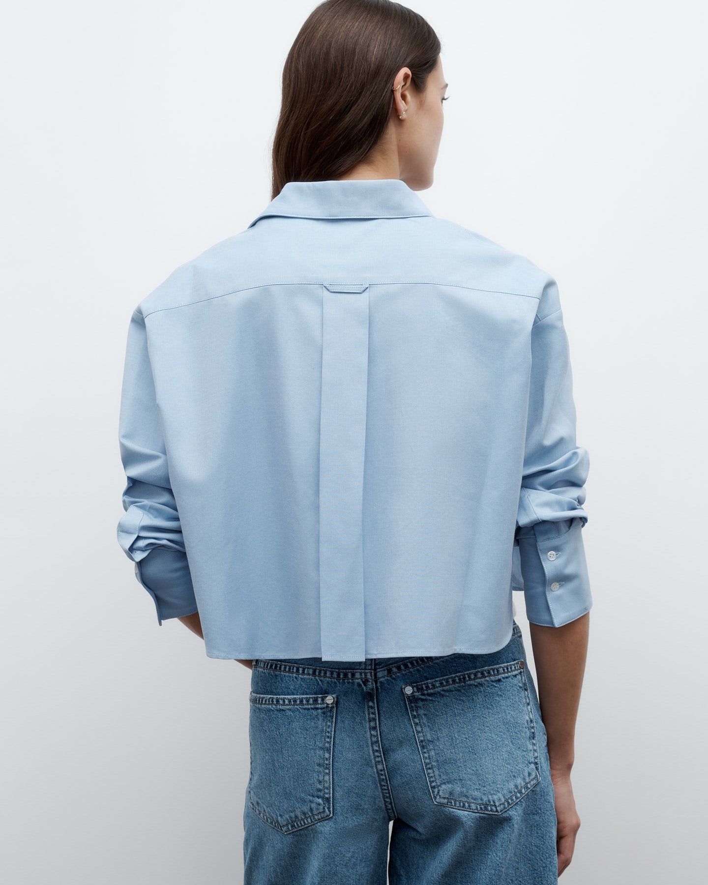 TWP Blue Little Big Joe Shirt in Oxford Cotton Shirting view 3