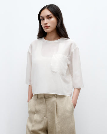 TWP Ivory New Ex T in Cotton Silk Organza view 1