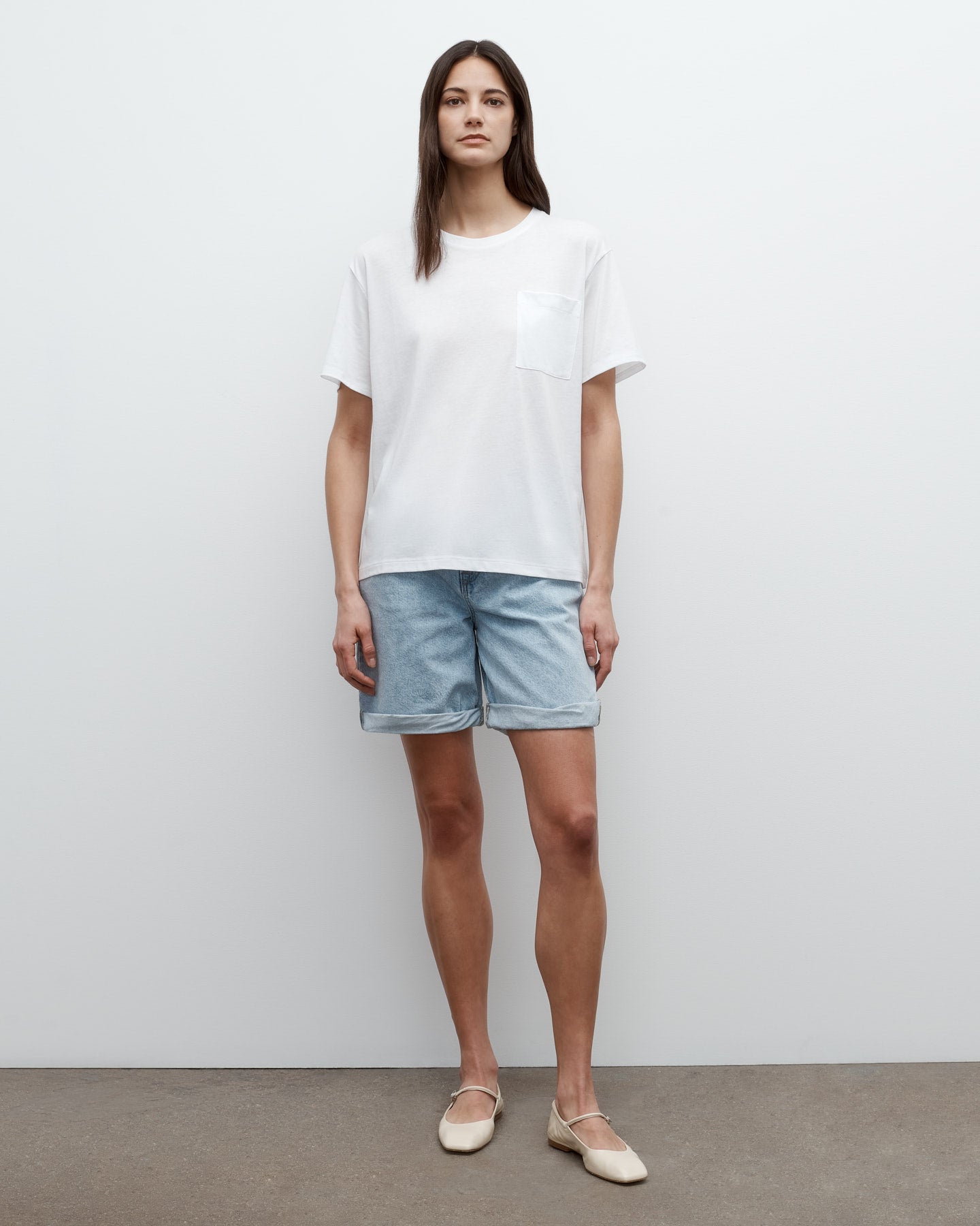 TWP White Big Boy Tee in Jersey view 5