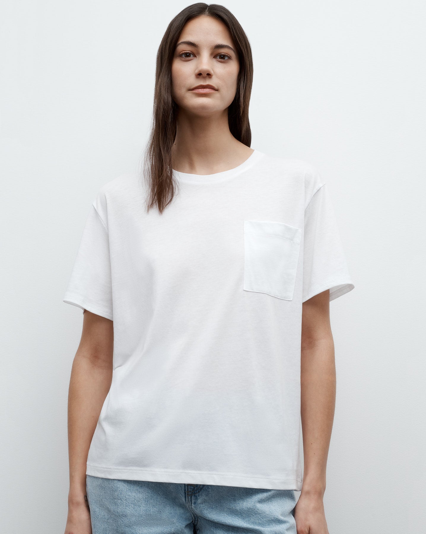TWP White Big Boy Tee in Jersey view 1