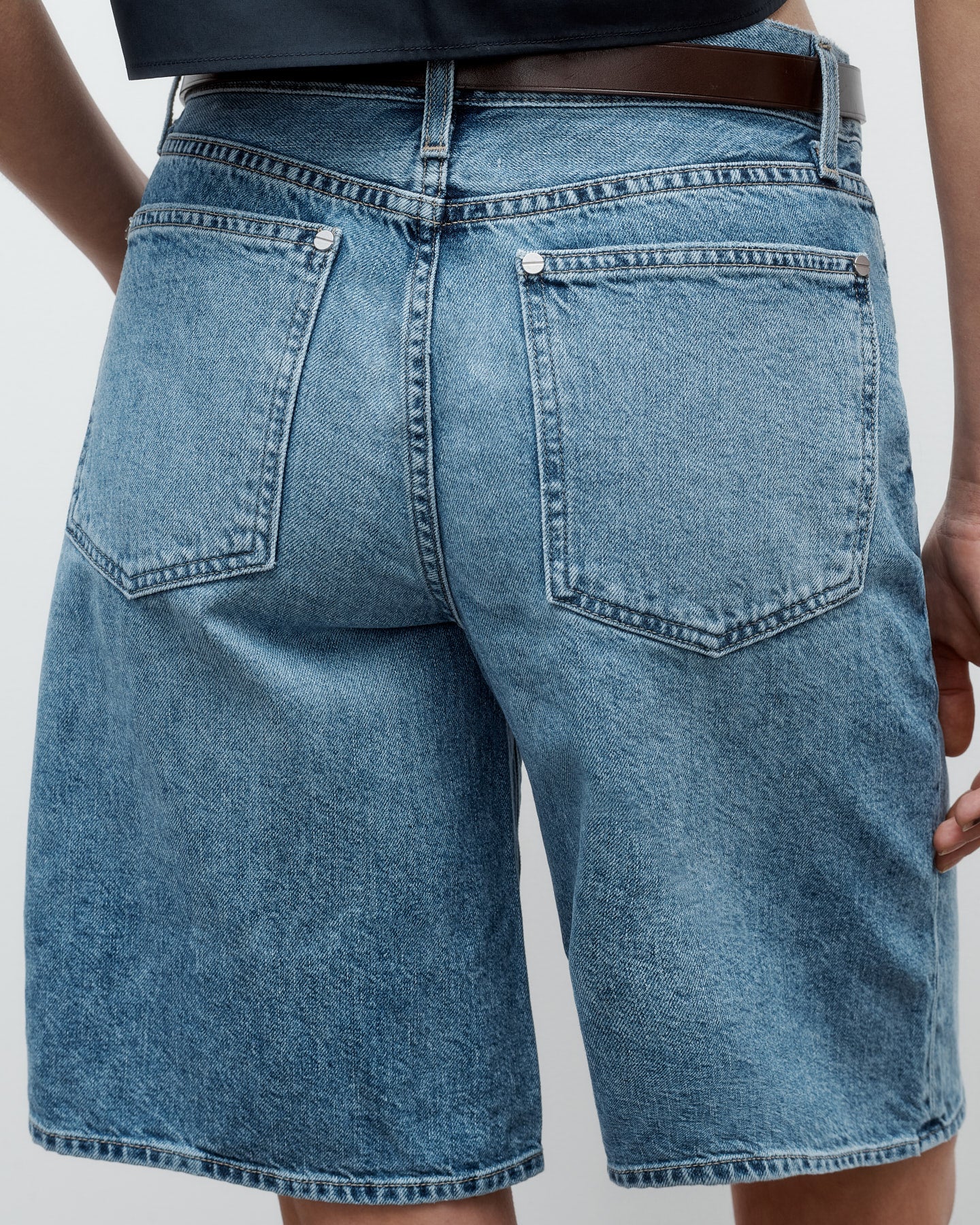 TWP Vintage denim Bennie Short in Vintage Denim view 5
