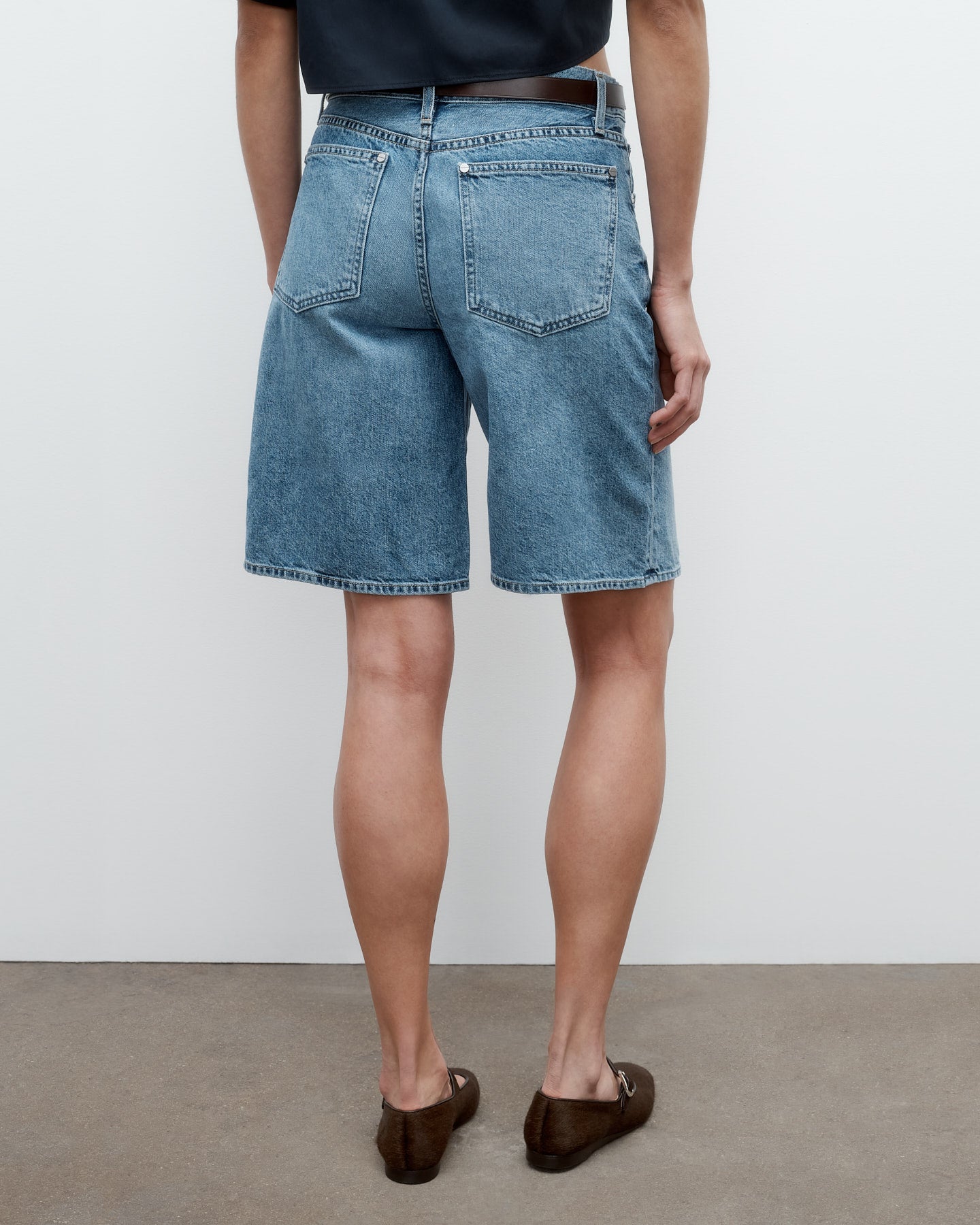 TWP Vintage denim Bennie Short in Vintage Denim view 4