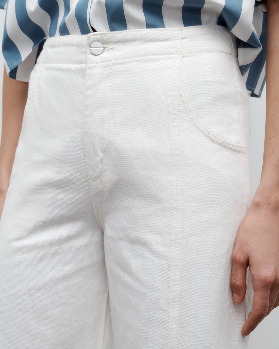 TWP White Dancing in the Dark Jean in Japanese Denim view 2