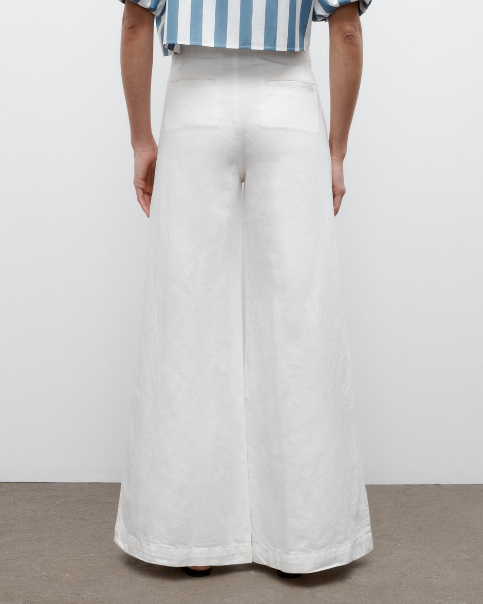 TWP White Dancing in the Dark Jean in Japanese Denim view 4