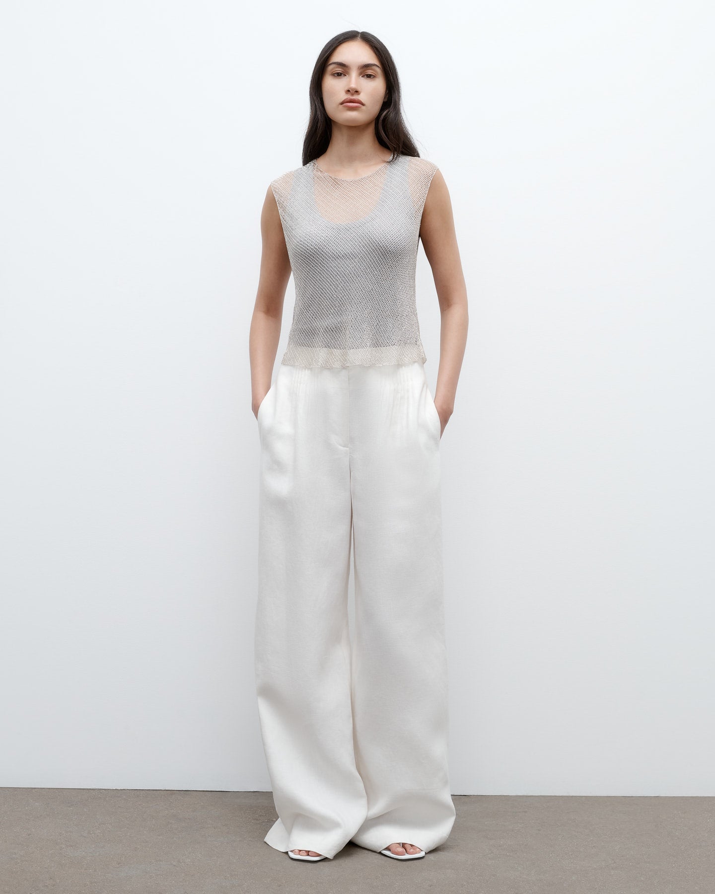 TWP Ivoire Mini Pleat Trouser in Washed Linen Suiting view 4