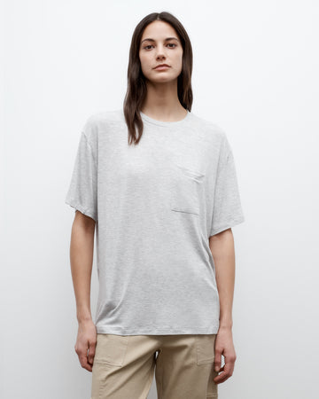 TWP Light heather grey Big Boy Tee in Jersey view 1