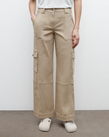 TWP Khaki Coop Pant with Cargo Pockets in Cotton Twill view 1