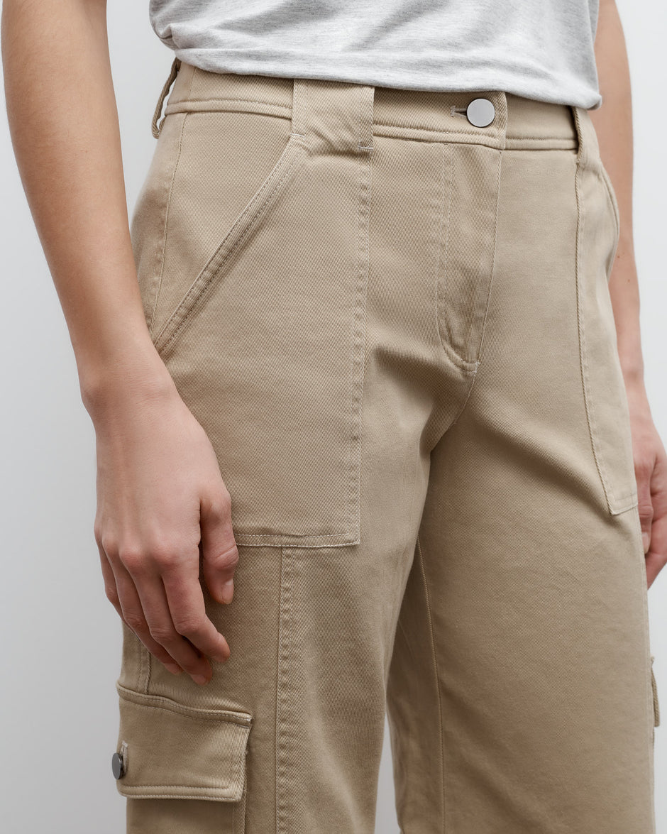 TWP Khaki Coop Pant with Cargo Pockets in Cotton Twill view 2