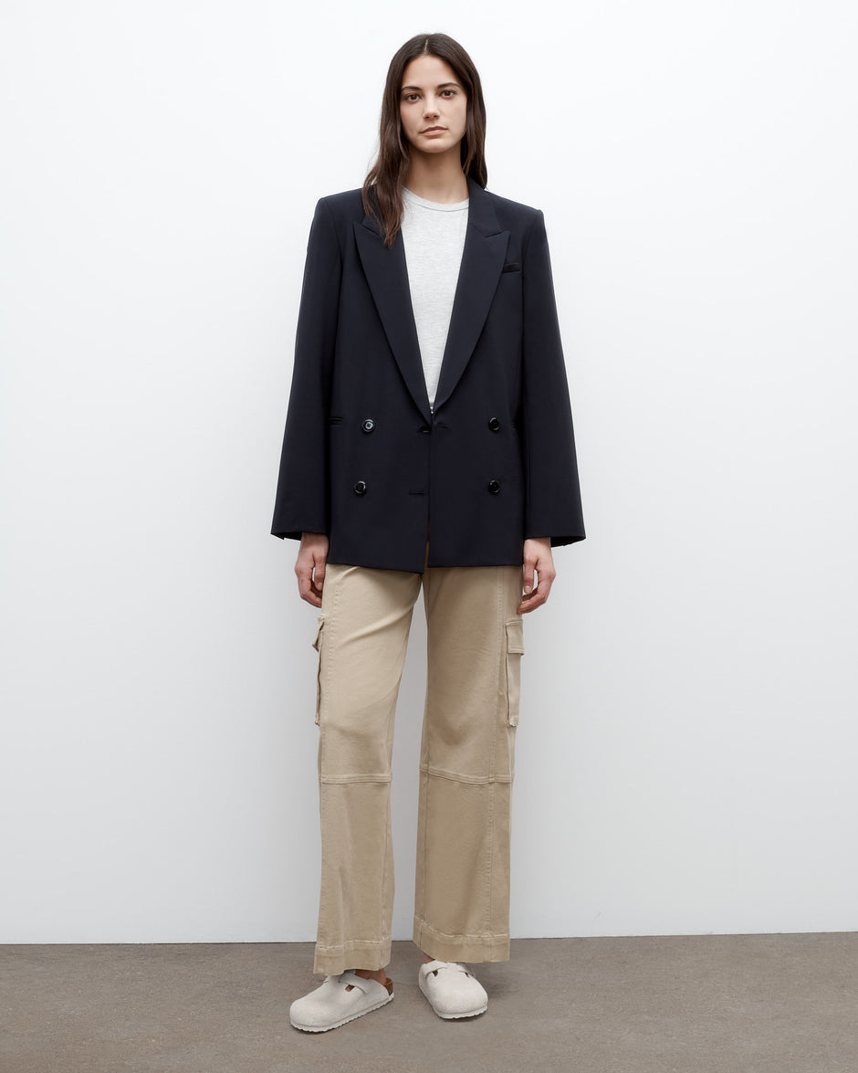 TWP Khaki Coop Pant with Cargo Pockets in Cotton Twill view 4