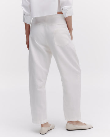 TWP White Jetties Beach Pant in Japanese Denim view 5