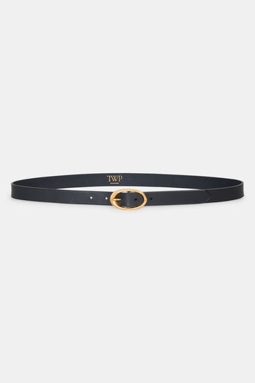 TWP Midnight Narrow Belt in Leather view 1