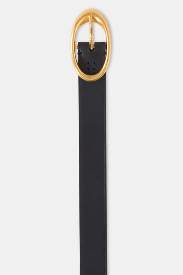 TWP Midnight Narrow Belt in Leather view 2