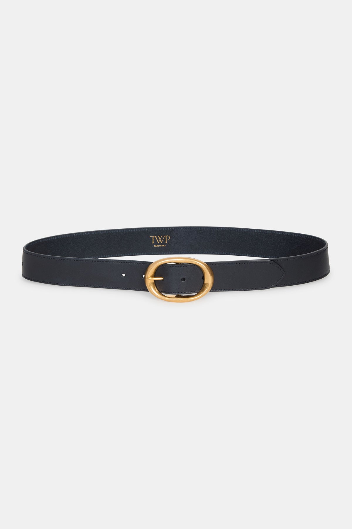 TWP Midnight Wide Belt in Leather view 1