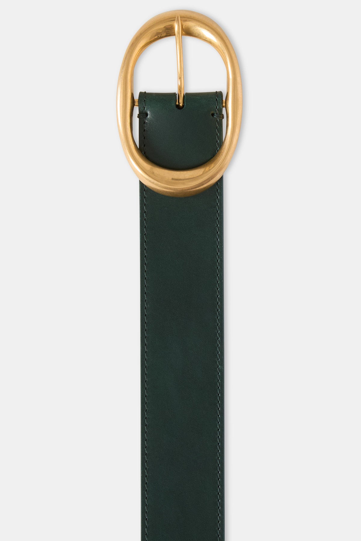 TWP Dark spruce Wide Belt in Leather view 3
