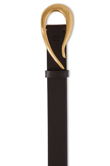 TWP Dakota Medium Belt with Snake Buckle in Leather view 3