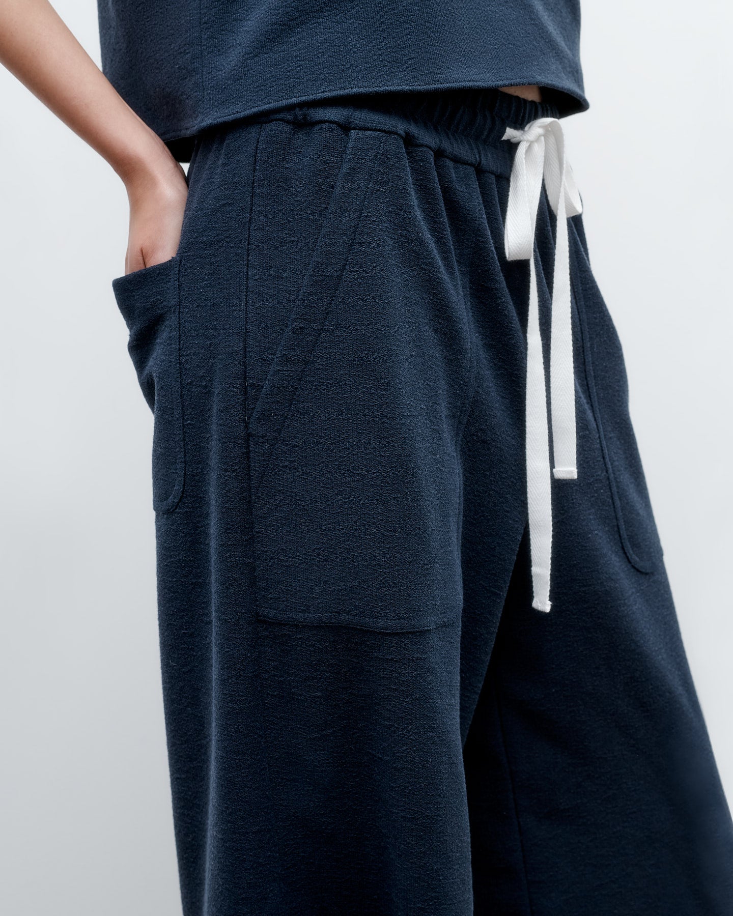 TWP Midnight Main St. Pant in French Terry view 3
