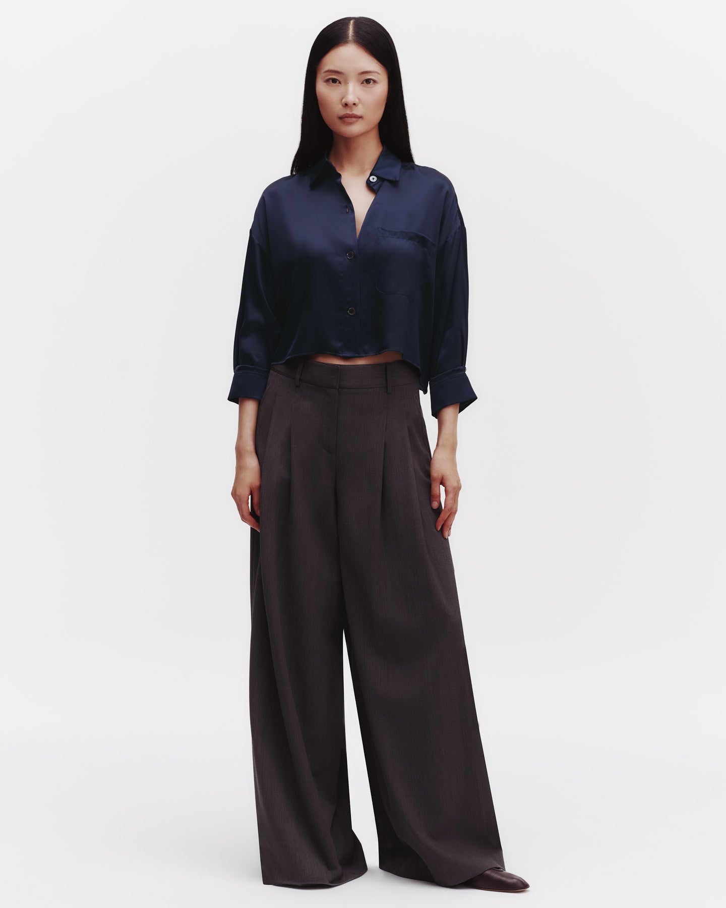 TWP Midnight Soon To Be Ex Shirt in Silk Charmeuse view 5
