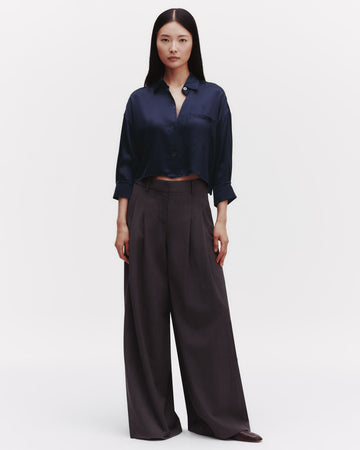 TWP Midnight Soon To Be Ex Shirt in Silk Charmeuse view 5
