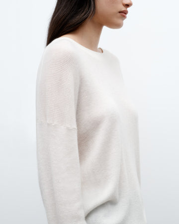 TWP Ivory Boy Tee in Fine Cashmere view 3