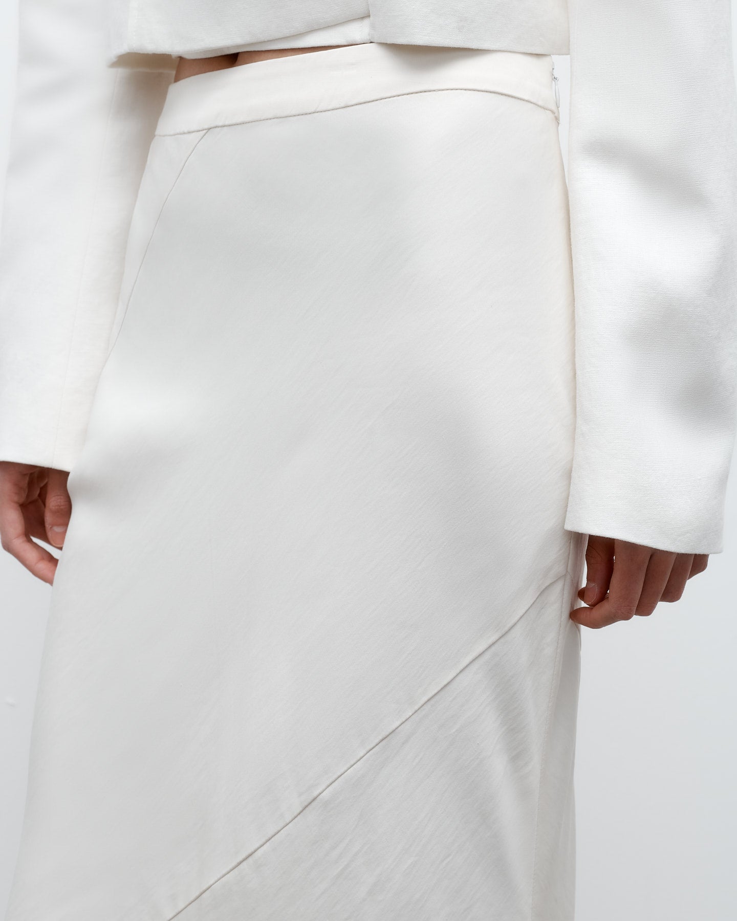 TWP Bone My Endless Love Skirt in Coated Viscose Linen view 3