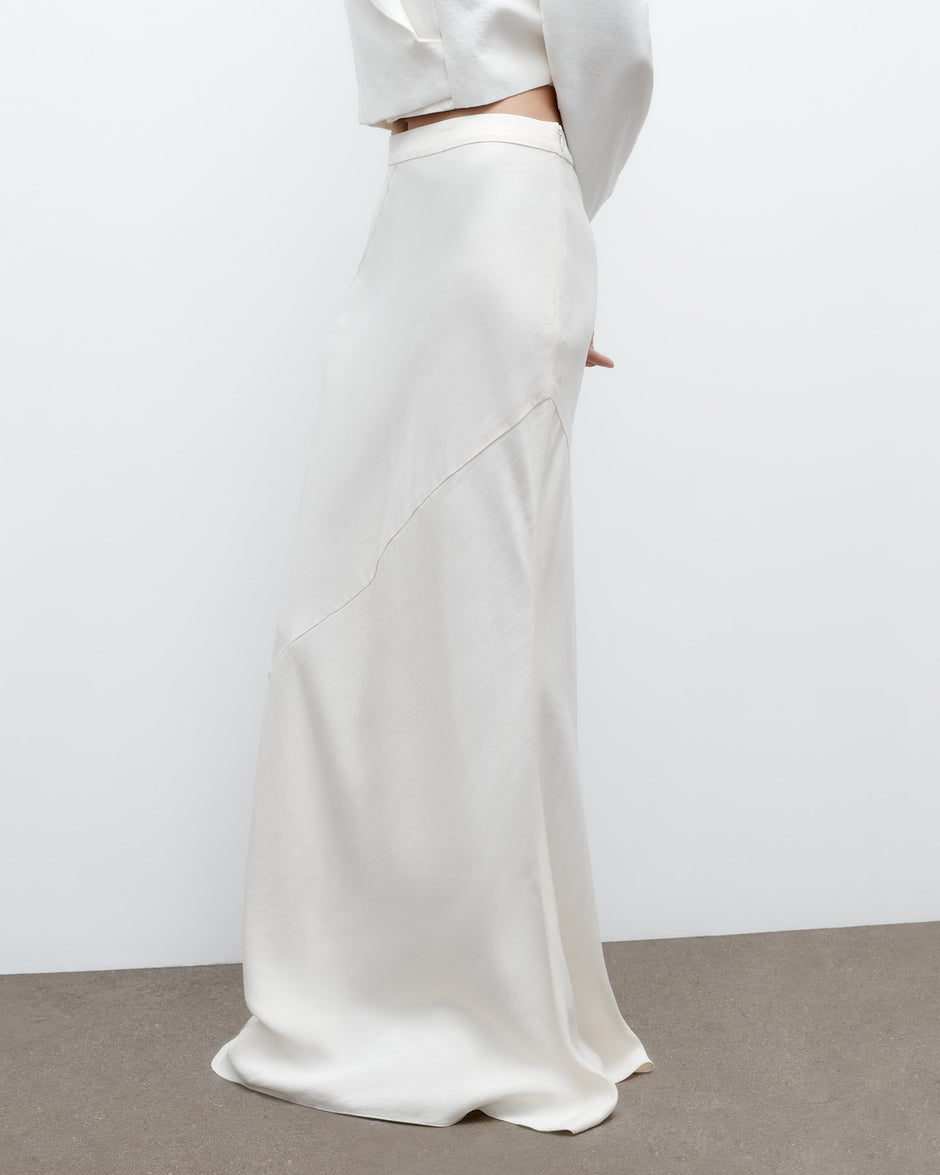 TWP Bone My Endless Love Skirt in Coated Viscose Linen view 2