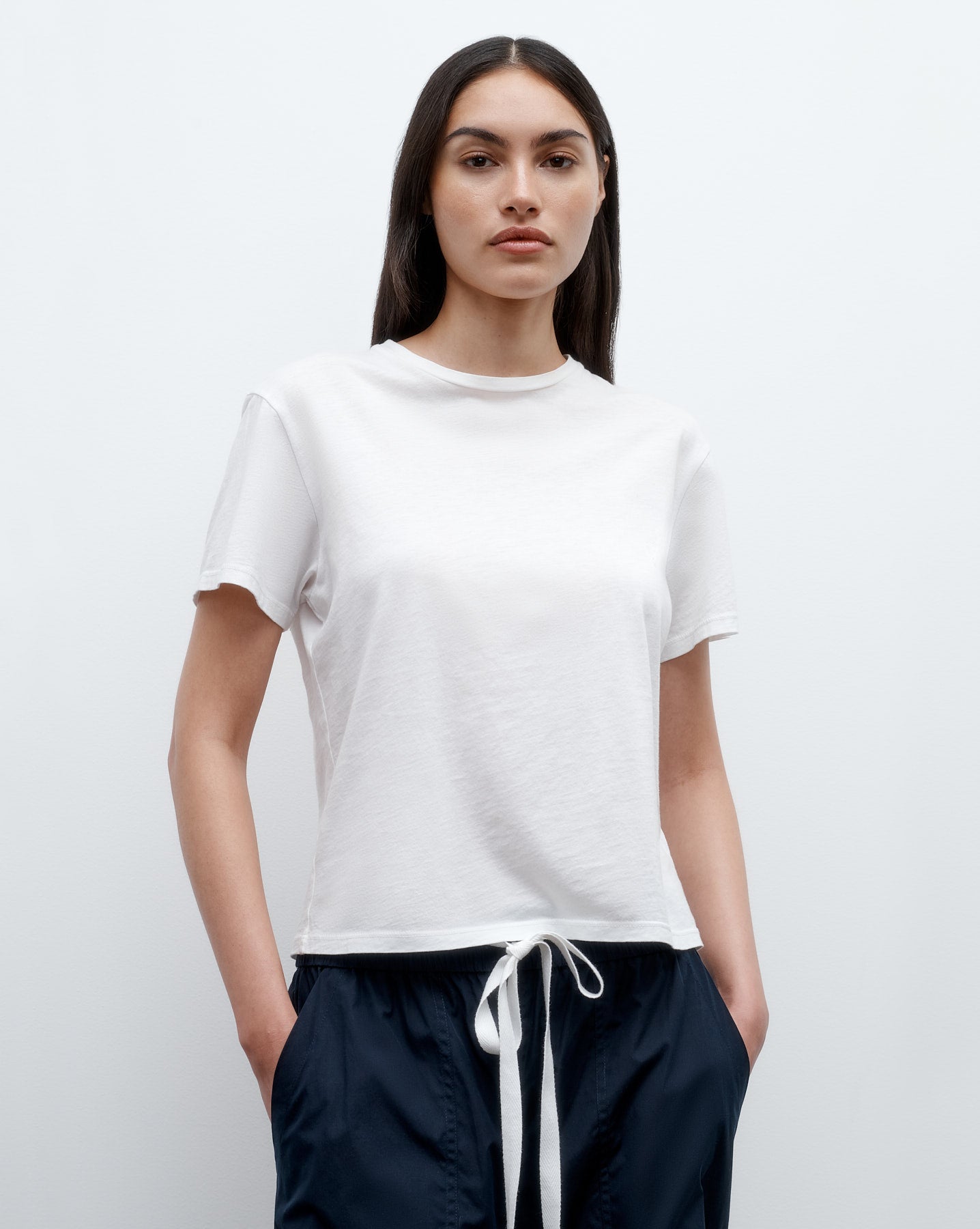 TWP White His Tee in Supima Cotton view 1
