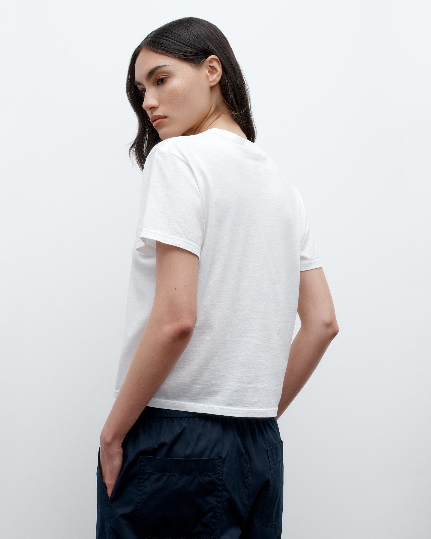 TWP White His Tee in Supima Cotton view 4