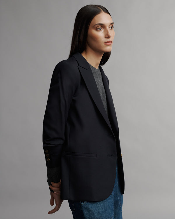 TWP Midnight Boyfriend Blazer in Wool Twill view 3
